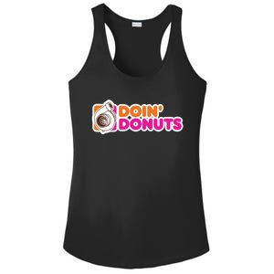 Doin Donuts Funny Racing And Drift Car Enthusiast Gift Ladies PosiCharge Competitor Racerback Tank