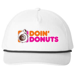 Doin' Donuts Funny Racing and Drift Car Enthusiast Snapback Five-Panel Rope Hat