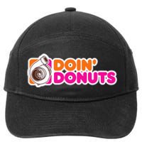 Doin' Donuts Funny Racing and Drift Car Enthusiast 7-Panel Snapback Hat