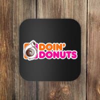 Doin' Donuts Funny Racing and Drift Car Enthusiast Coaster