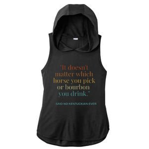 Derby Day Funny Bourbon Lovers Horse Racing Ladies PosiCharge Tri-Blend Wicking Draft Hoodie Tank