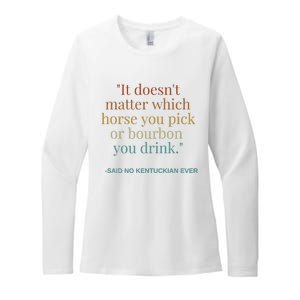 Derby Day Funny Bourbon Lovers Horse Racing Womens CVC Long Sleeve Shirt