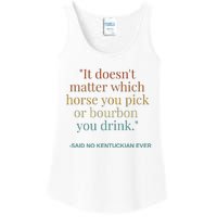 Derby Day Funny Bourbon Lovers Horse Racing Ladies Essential Tank