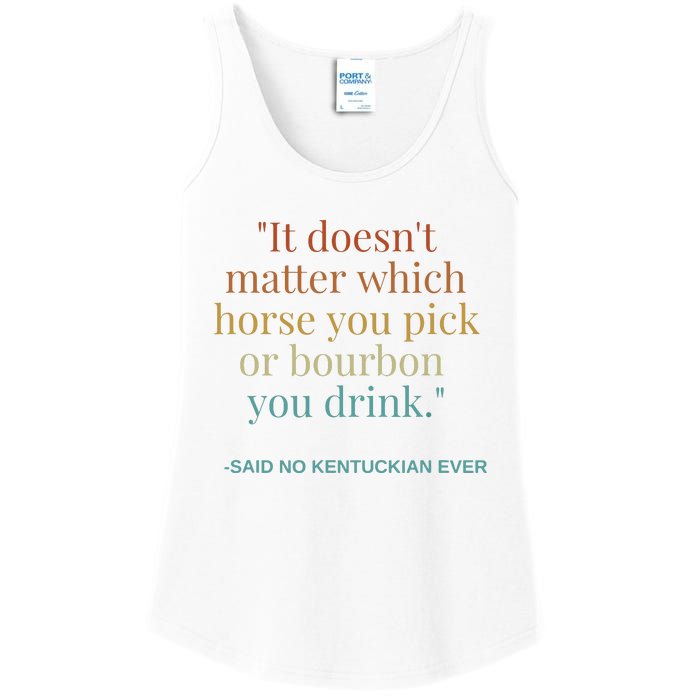 Derby Day Funny Bourbon Lovers Horse Racing Ladies Essential Tank