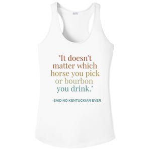 Derby Day Funny Bourbon Lovers Horse Racing Ladies PosiCharge Competitor Racerback Tank