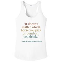 Derby Day Funny Bourbon Lovers Horse Racing Ladies PosiCharge Competitor Racerback Tank