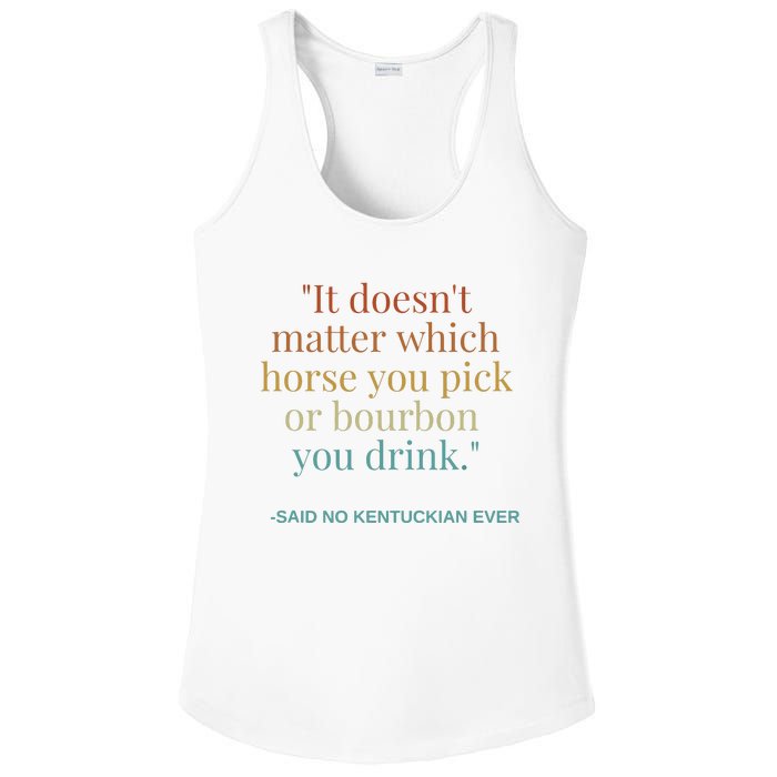 Derby Day Funny Bourbon Lovers Horse Racing Ladies PosiCharge Competitor Racerback Tank