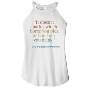 Derby Day Funny Bourbon Lovers Horse Racing Women's Perfect Tri Rocker Tank