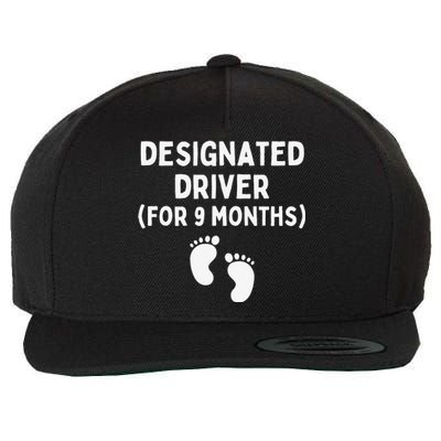 Designated Driver for 9 Months Funny Maternity Pregnancy Wool Snapback Cap