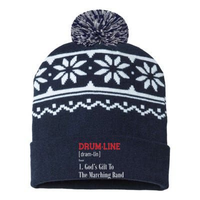 Drumline Definition For Percussion Players USA-Made Snowflake Beanie