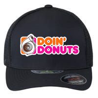 Doin' Donuts Funny Racing & Drift Car Enthusiast Flexfit Unipanel Trucker Cap