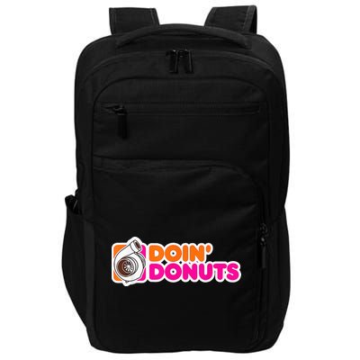 Doin' Donuts Funny Racing & Drift Car Enthusiast Impact Tech Backpack