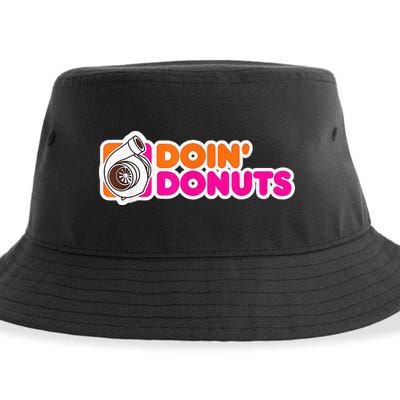Doin' Donuts Funny Racing & Drift Car Enthusiast Sustainable Bucket Hat