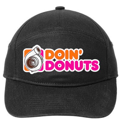 Doin' Donuts Funny Racing & Drift Car Enthusiast 7-Panel Snapback Hat