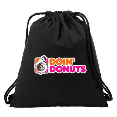 Doin' Donuts Funny Racing & Drift Car Enthusiast Drawstring Bag