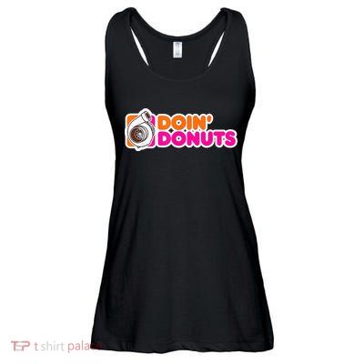Doin' Donuts Funny Racing & Drift Car Enthusiast Ladies Essential Flowy Tank