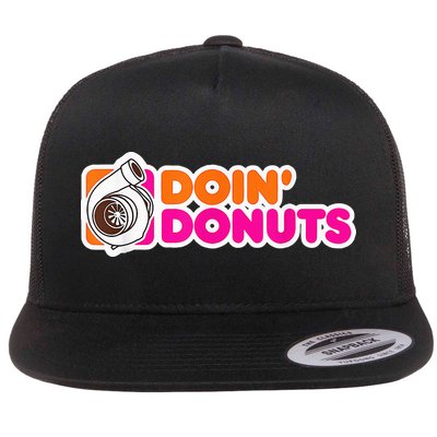 Doin' Donuts Funny Racing & Drift Car Enthusiast Flatbill Hat