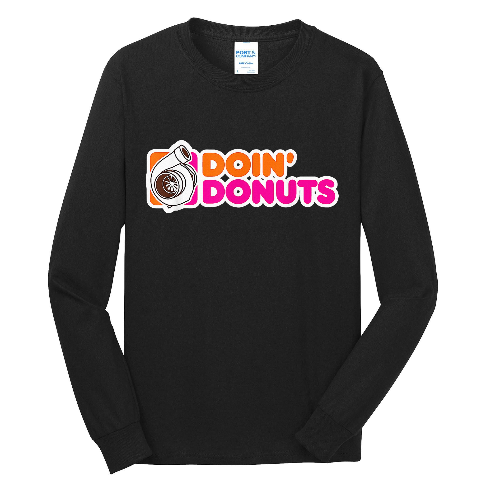 Doin' Donuts Funny Racing & Drift Car Enthusiast Tall Long Sleeve T-Shirt