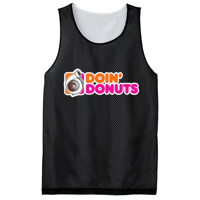 Doin' Donuts Funny Racing & Drift Car Enthusiast Mesh Reversible Basketball Jersey Tank