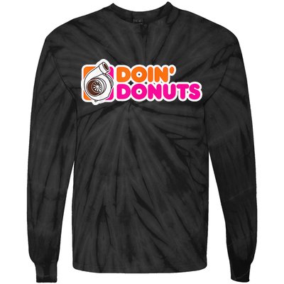 Doin' Donuts Funny Racing & Drift Car Enthusiast Tie-Dye Long Sleeve Shirt