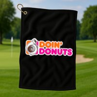 Doin' Donuts Funny Racing & Drift Car Enthusiast Golf Towel