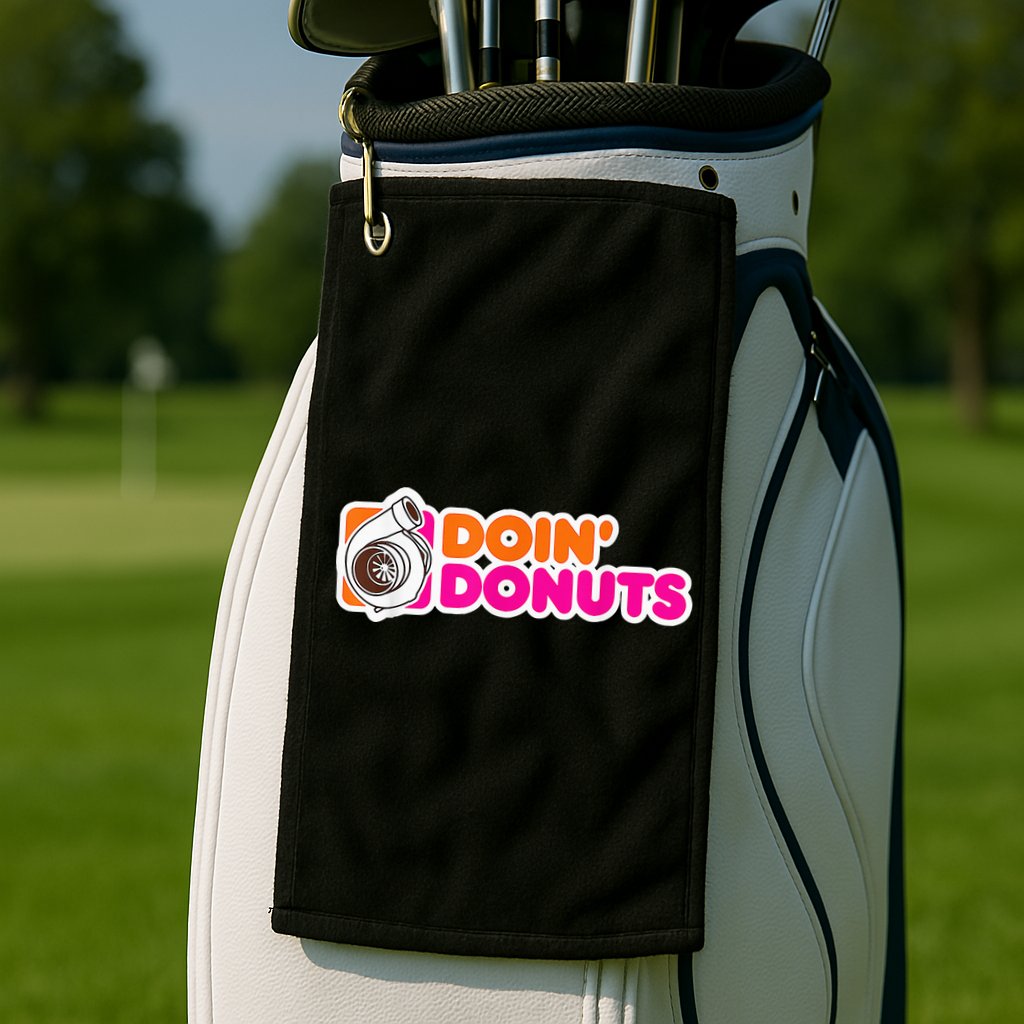 Doin' Donuts Funny Racing & Drift Car Enthusiast Golf Towel