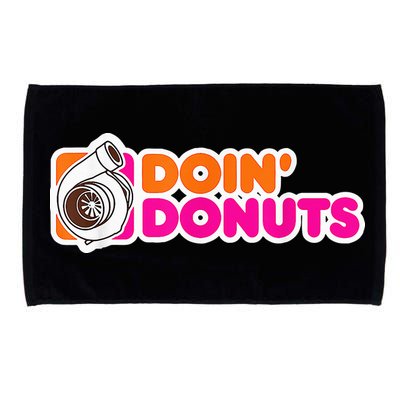 Doin' Donuts Funny Racing & Drift Car Enthusiast Microfiber Hand Towel