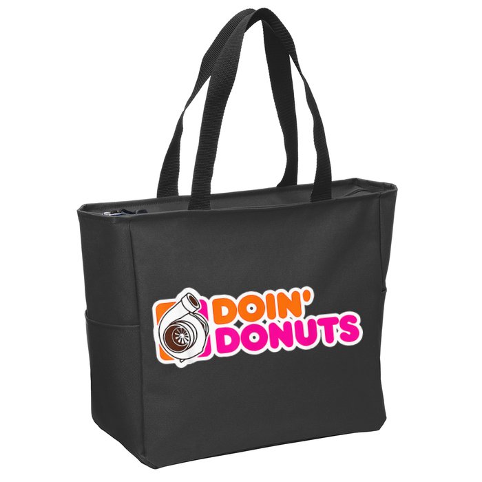 Doin' Donuts Funny Racing & Drift Car Enthusiast Zip Tote Bag
