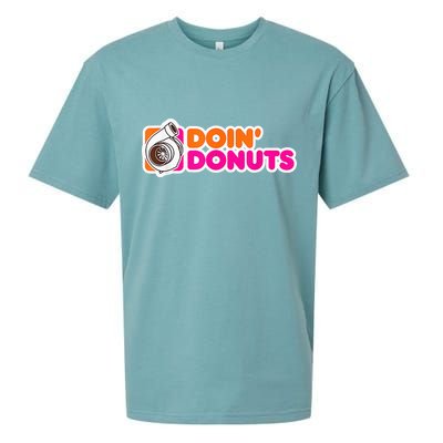Doin' Donuts Funny Racing & Drift Car Enthusiast Sueded Cloud Jersey T-Shirt