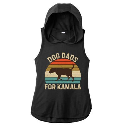 Dog Dads For Kamala Harris 2024 Chocolate Lab Dad Ladies PosiCharge Tri-Blend Wicking Draft Hoodie Tank