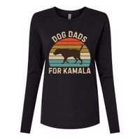 Dog Dads For Kamala Harris 2024 Chocolate Lab Dad Womens Cotton Relaxed Long Sleeve T-Shirt