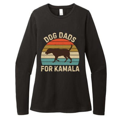 Dog Dads For Kamala Harris 2024 Chocolate Lab Dad Womens CVC Long Sleeve Shirt