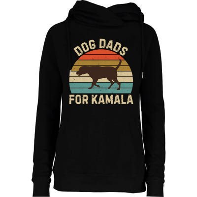 Dog Dads For Kamala Harris 2024 Chocolate Lab Dad Womens Funnel Neck Pullover Hood