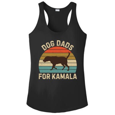 Dog Dads For Kamala Harris 2024 Chocolate Lab Dad Ladies PosiCharge Competitor Racerback Tank