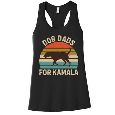 Dog Dads For Kamala Harris 2024 Chocolate Lab Dad Women's Racerback Tank