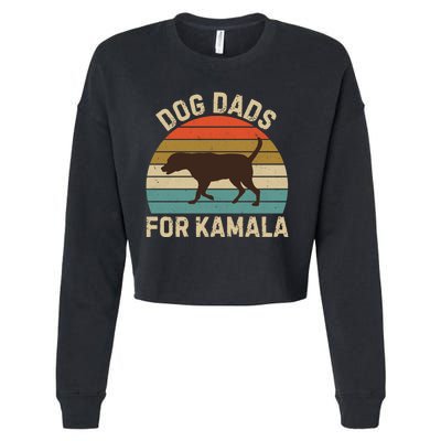 Dog Dads For Kamala Harris 2024 Chocolate Lab Dad Cropped Pullover Crew