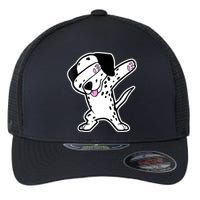 Dalmatian Dabbing Funny Dalmation Dab Dog Dance Flexfit Unipanel Trucker Cap