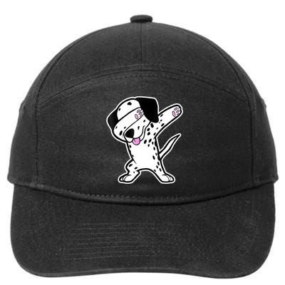Dalmatian Dabbing Funny Dalmation Dab Dog Dance 7-Panel Snapback Hat