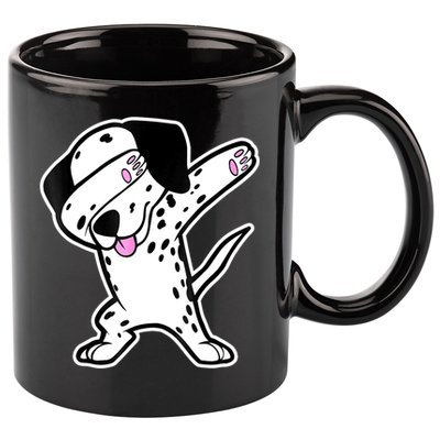 Dalmatian Dabbing Funny Dalmation Dab Dog Dance 11oz C Handle Ceramic Mug