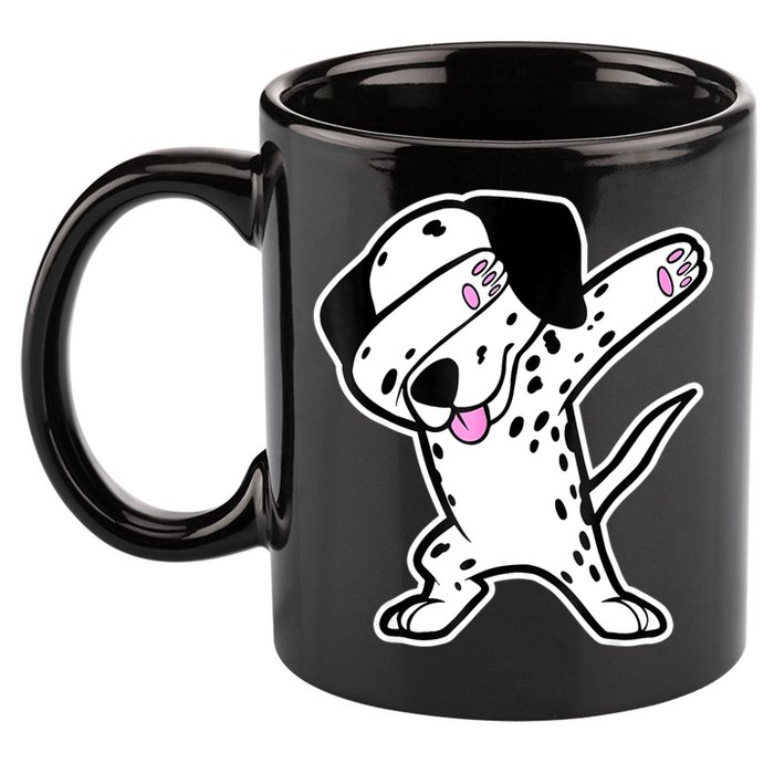 Dalmatian Dabbing Funny Dalmation Dab Dog Dance 11oz C Handle Ceramic Mug