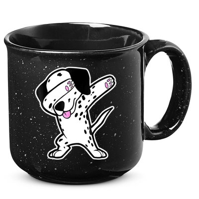 Dalmatian Dabbing Funny Dalmation Dab Dog Dance 15oz Campfire Ceramic Mug