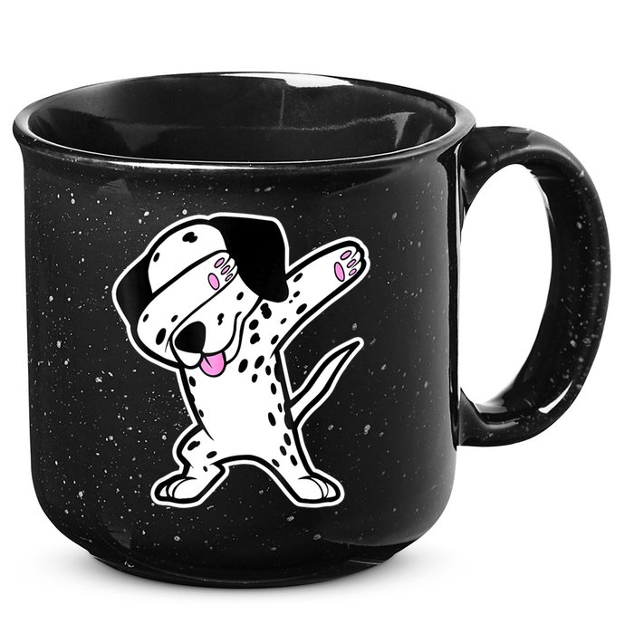 Dalmatian Dabbing Funny Dalmation Dab Dog Dance 15oz Campfire Ceramic Mug