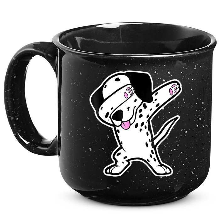 Dalmatian Dabbing Funny Dalmation Dab Dog Dance 15oz Campfire Ceramic Mug