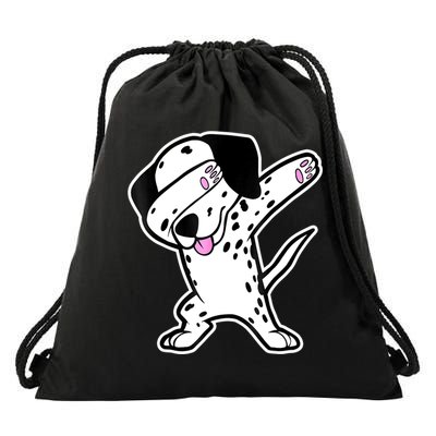 Dalmatian Dabbing Funny Dalmation Dab Dog Dance Drawstring Bag