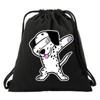 Dalmatian Dabbing Funny Dalmation Dab Dog Dance Drawstring Bag