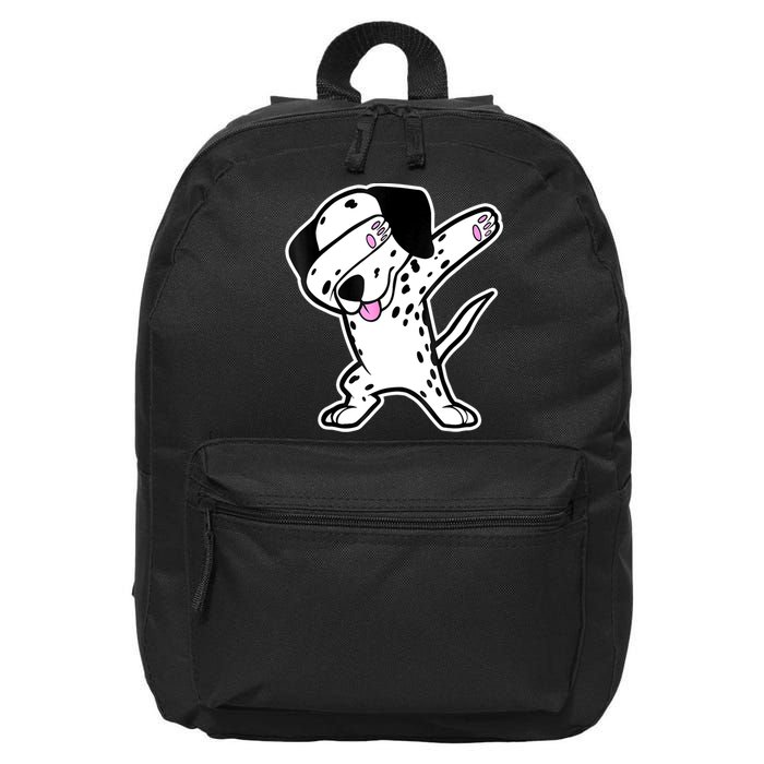 Dalmatian Dabbing Funny Dalmation Dab Dog Dance 16 in Basic Backpack