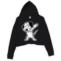 Dalmatian Dabbing Funny Dalmation Dab Dog Dance Crop Fleece Hoodie