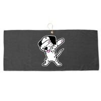 Dalmatian Dabbing Funny Dalmation Dab Dog Dance Large Microfiber Waffle Golf Towel