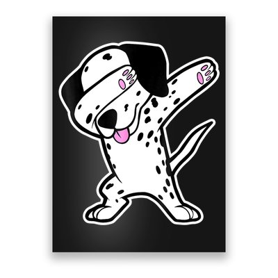 Dalmatian Dabbing Funny Dalmation Dab Dog Dance Poster