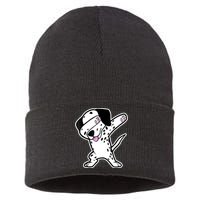 Dalmatian Dabbing Funny Dalmation Dab Dog Dance Sustainable Knit Beanie